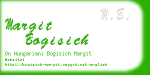 margit bogisich business card